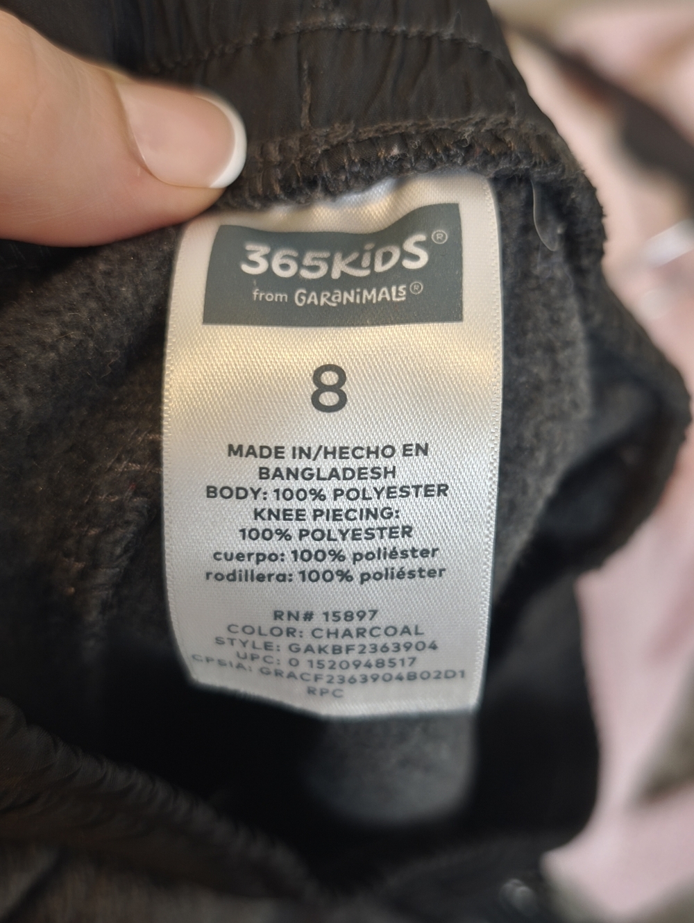 NEW - KIDS Gray & Black Contrast Fleece Jogger Pants - Picture 6 of 6